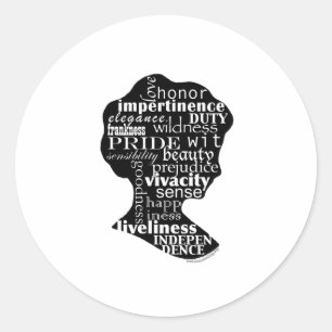 Sticker Rond Lisez Jane Austen Cameo