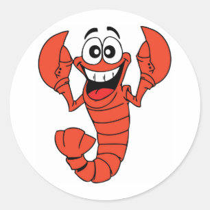 Sticker Rond Lisser le homard