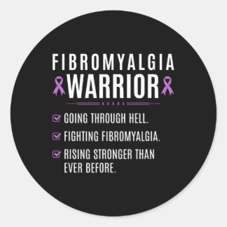 Sticker Rond Liste de survivant de la sensibilisation au guerri