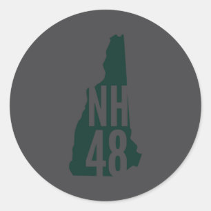 Sticker Rond Liste des sommets du New Hampshire à 4000 pieds -