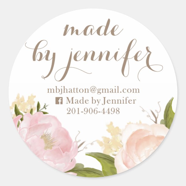 Sticker Rond Liste personnalisée pour Jennifer (Devant)