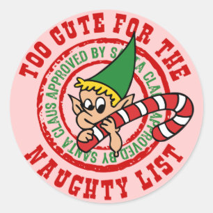 Sticker Rond Liste vilaine trop mignonne