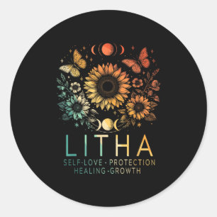Sticker Rond Litha Summer Solstice Midsummer Roue De L'Année