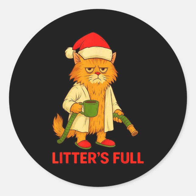 Sticker Rond Litter’s Full Cat Parody Tee  (Devant)