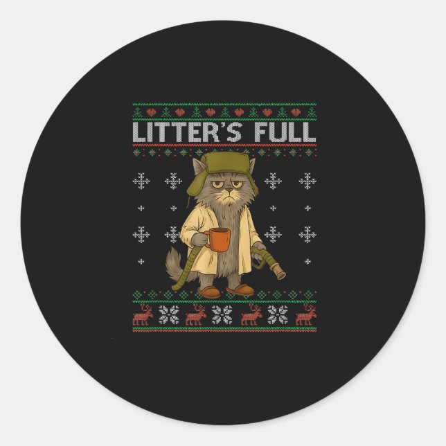 Sticker Rond Litter's Full Funny Parody Outfit Sarcastic Christ (Devant)
