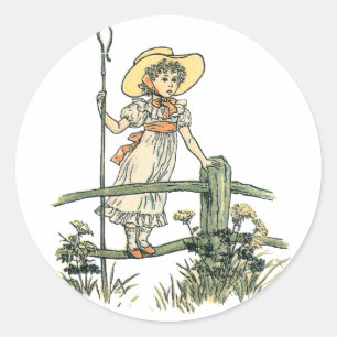 Sticker Rond Little Bo Peep