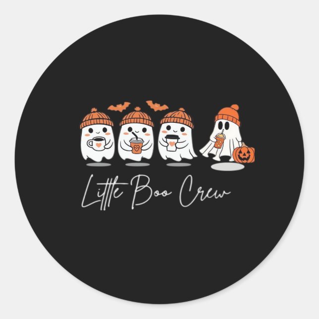 Sticker Rond Little Boo Crew Minimal Clean (Devant)