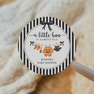 Sticker Rond Little Boo Étendoir Baby Shower
