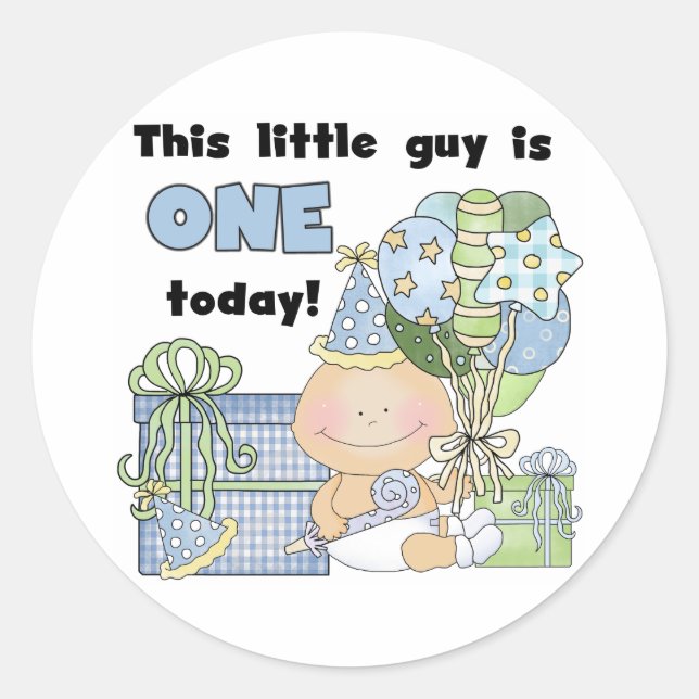 Sticker Rond Little Guy est un t-shirt et des cadeaux (Devant)