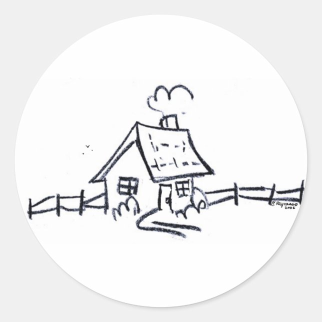 Sticker Rond LittLe hOuSe (Devant)