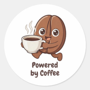 Sticker Rond Little Kaka – Alimenté par le Café