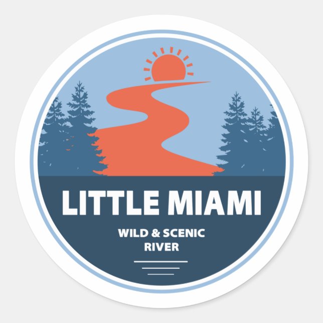 Sticker Rond Little Miami Wild Et Pittoresque River (Devant)