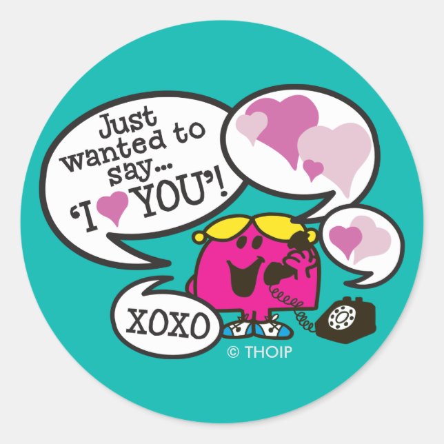 Sticker Rond Little Miss Chatterbox | Valentine (Devant)