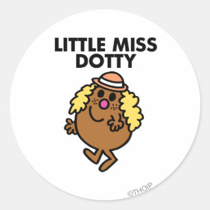 Sticker Rond Little Miss Dotty Wave