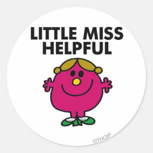Sticker Rond Little Miss Secourable Classique