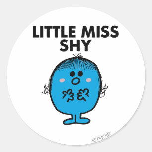 Sticker Rond Little Miss Shy   Lettres noires