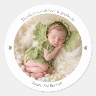 Sticker Rond Little Peep & Co. Merci