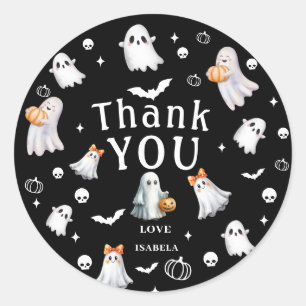 Sticker Rond Little Pumpkin Boo – Baby Shower Halloween