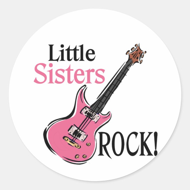 Sticker Rond Little Sisters Rock (Devant)