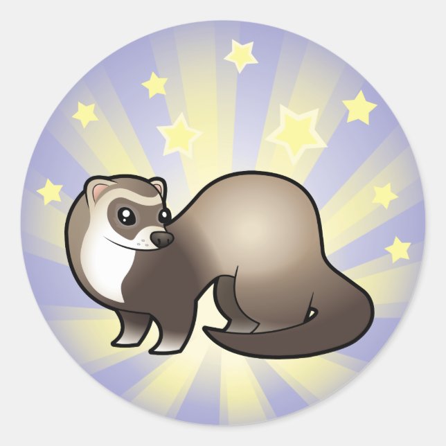 Sticker Rond Little Star Ferret (Devant)