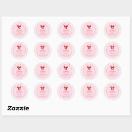 Sticker Rond Little Sweetheart Valentine Coquette Round