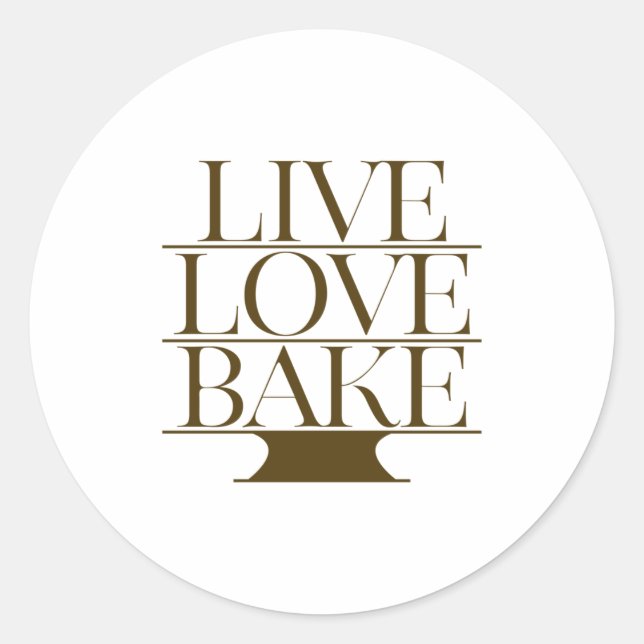 STICKER ROND LIVE LOVE BAKE (Devant)