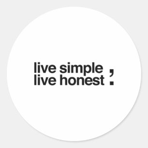 Sticker Rond Live Simple