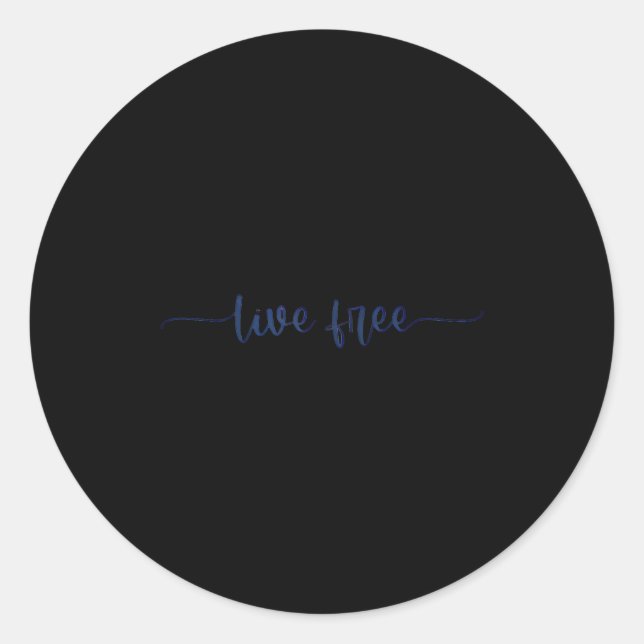 Sticker Rond Live Vintage Graphic  (Devant)