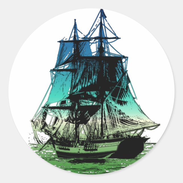 Sticker Rond Livraison vintage (Devant)