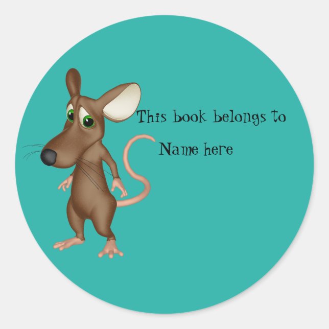 Sticker Rond Livre "Ce Livre Appartient" (Devant)