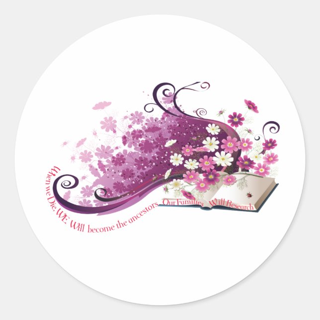 Sticker Rond Livre d'ancêtres (Devant)