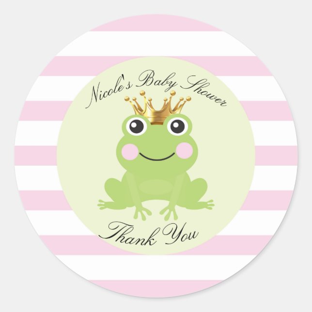 Sticker Rond Livre d'histoire Conte de fées Grenouille Prince B (Devant)