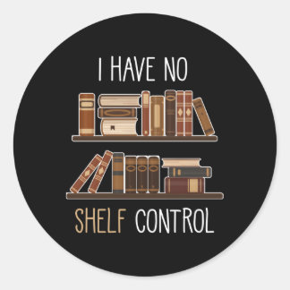 Sticker Rond Livre Dit Que Je N'Ai Pas De Contrôle D'Étagère