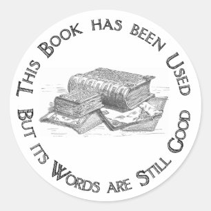 Sticker Rond Livre d'occasion