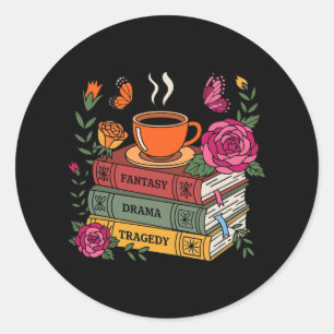 Sticker Rond Livre subtil Anti Trump Chemise Livre Imaginaire D