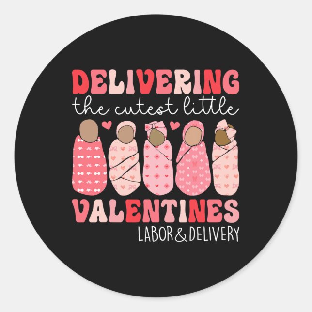 Sticker Rond Livrer Les Petites Valentines Les Plus Cuttes Labo (Devant)