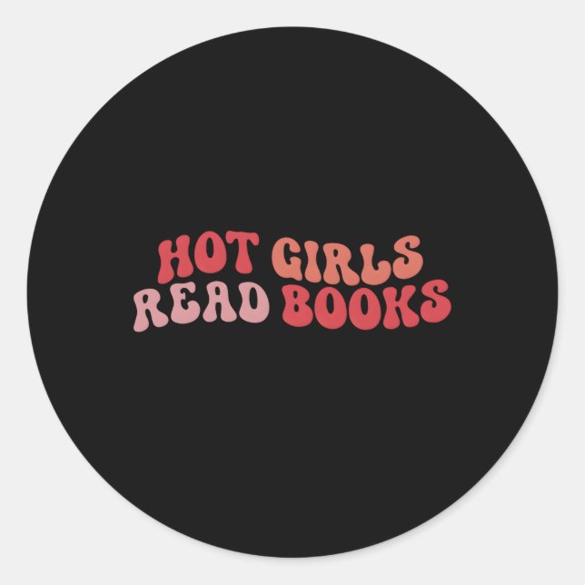 Sticker Rond Livres à lecture chaude Wavy Lecture ver (Devant)
