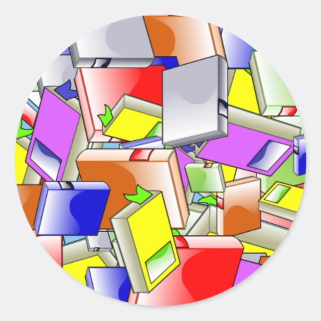 Sticker Rond Livres et autres livres (Devant)