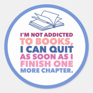 Sticker Rond Livres et lectures