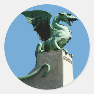 Sticker Rond Ljubljana Dragon