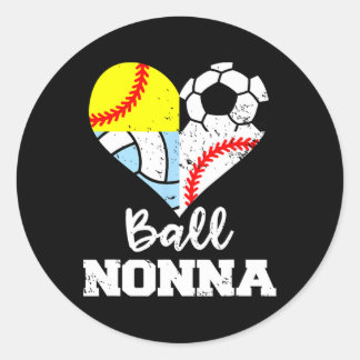 Sticker Rond Ll Nonna Soccer Sell Softll Volleyll Player Nonna