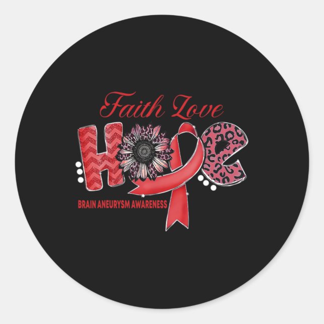 Sticker Rond L'neurysme cérébral ne vient pas avec un manuel il (Devant)