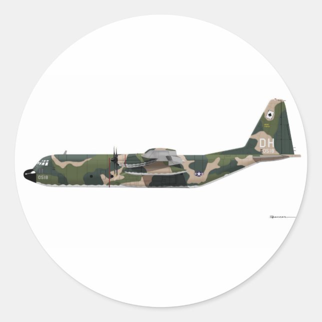 Sticker Rond Lockheed C-130 Hercules Vietnam (Devant)