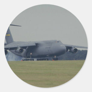 Sticker Rond Lockheed C-5B Galaxy, atterrissage