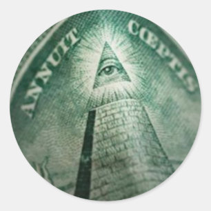 Sticker Rond L'oeil d'Illuminati