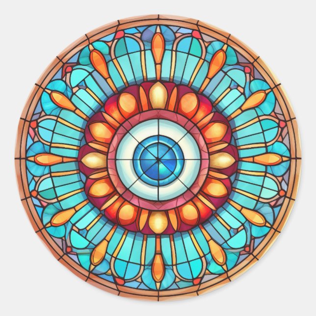 Sticker Rond L'oeil du dragon (Devant)