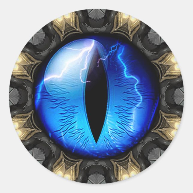 Sticker Rond L'oeil du dragon (Devant)