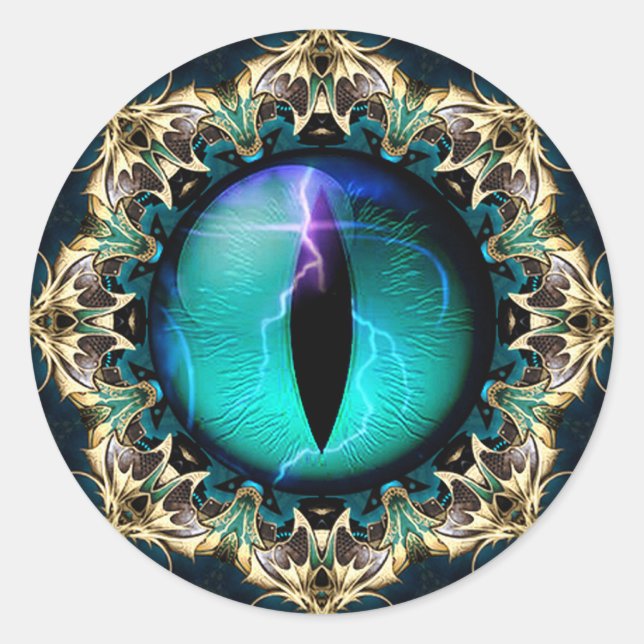 Sticker Rond L'oeil du dragon (Devant)