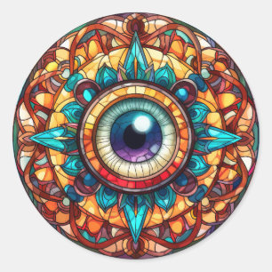 Sticker Rond L'oeil du dragon