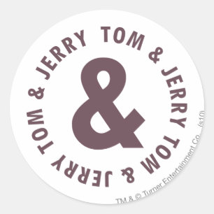 Sticker Rond Logo 8 Tom et Jerry Round